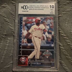 2008 Upper Deck Philadelphia Phillies World Series Champions Ryan Howard BCCG 10